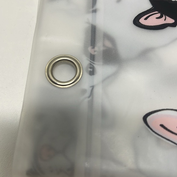 Black & White Bulldog Peva Shower Curtain Dogs - Picture 3 of 5